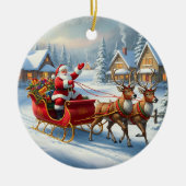 Klassieke kerst ronde ornament (Voorkant)