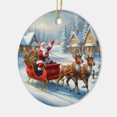 Klassieke kerst ronde ornament (Links)