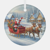 Klassieke kerst ronde ornament (Voorkant)