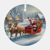 Klassieke kerst ronde ornament (Achterkant)