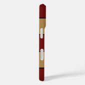 Klassieke Kerst Rood en Gouden Strepen Case-Mate iPhone Case (Achterkant / Rechts)