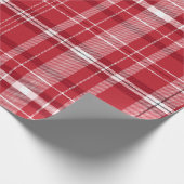 Klassieke kerst Rood en Wit Plaid Cadeaupapier (Hoek)