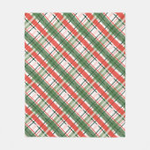 Klassieke kerst rood groen en wit plaid fleece deken (Voorkant)