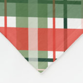 Klassieke kerst rood groen en wit plaid fleece deken (Hoek)