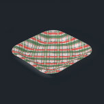 Klassieke kerst rood groen en wit plaid papieren bordje<br><div class="desc">Klassieke kerst rood groen en wit plaid</div>