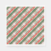 Klassieke kerst rood groen en wit plaid servet (Voorkant)
