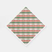 Klassieke kerst rood groen en wit plaid servet (Hoek)