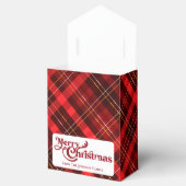 Klassieke Kerst Rood Plaid Tartan Holiday Party Bedankdoosjes (Geopend)