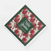 Klassieke Kerst Servetten Rood Groen Aangepaste Na (Hoek)