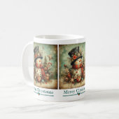 Klassieke Kerst Sneeuwman Mok (Voorkant links)