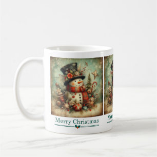Klassieke Kerst Sneeuwman Mok