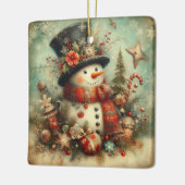 Klassieke Kerst Sneeuwman Ornament (Links)