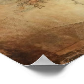 Klassieke Kerst Sneeuwman Poster (Hoek)