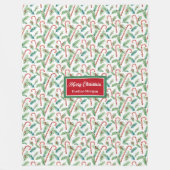 Klassieke Kerst snoep canes waterverf deken (Voorkant)