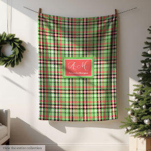 Klassieke Kerst Tartan Deken Vakantie Worp
