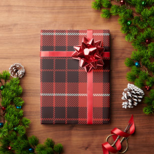 Klassieke kerst Tartan Plaid Cadeaupapier