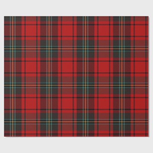 Klassieke kerst Tartan Plaid Cadeaupapier (Vlak)