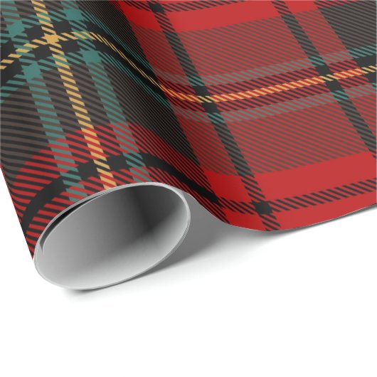 Klassieke kerst Tartan Plaid Cadeaupapier (Rol Hoek)