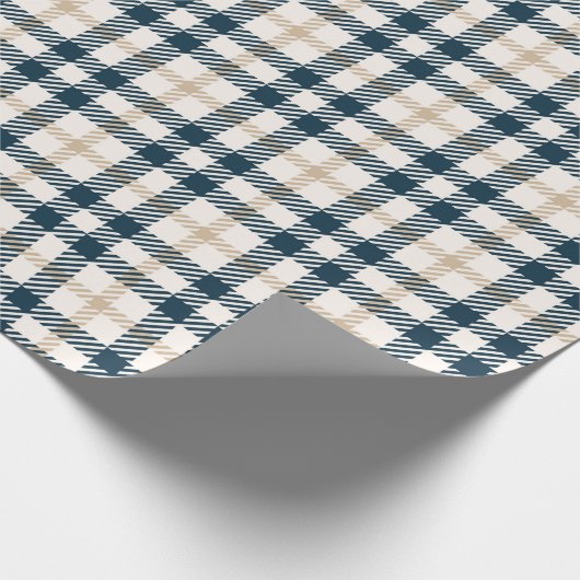 Klassieke kerst Tartan Plaid Cadeaupapier (Hoek)
