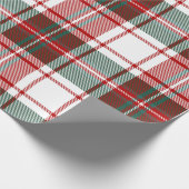 Klassieke kerst Tartan Plaid Cadeaupapier (Hoek)