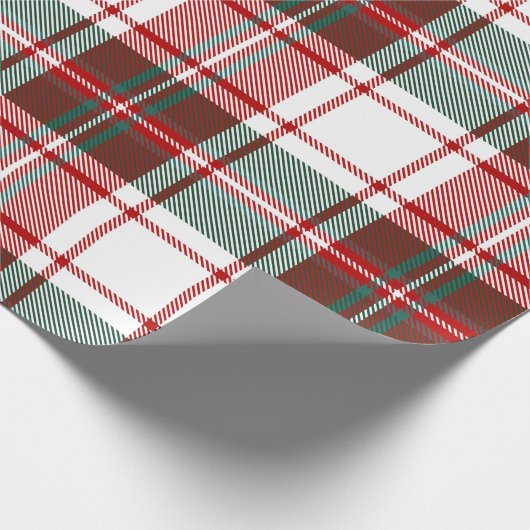 Klassieke kerst Tartan Plaid Cadeaupapier (Hoek)