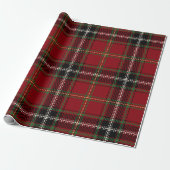 Klassieke kerst Tartan Plaid Cadeaupapier (Uitgerold)