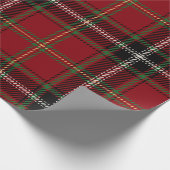 Klassieke kerst Tartan Plaid Cadeaupapier (Hoek)