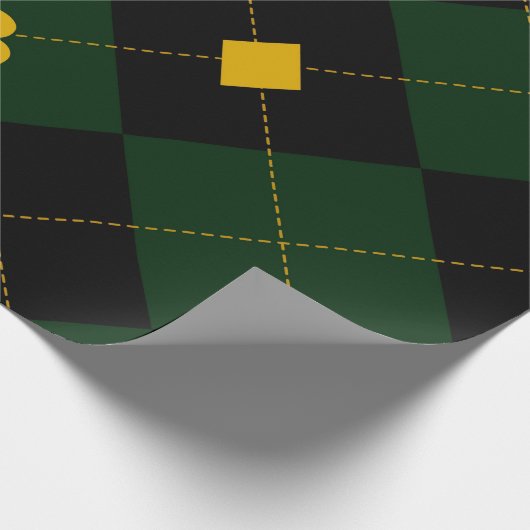 Klassieke kerst Tartan Plaid Cadeaupapier (Hoek)