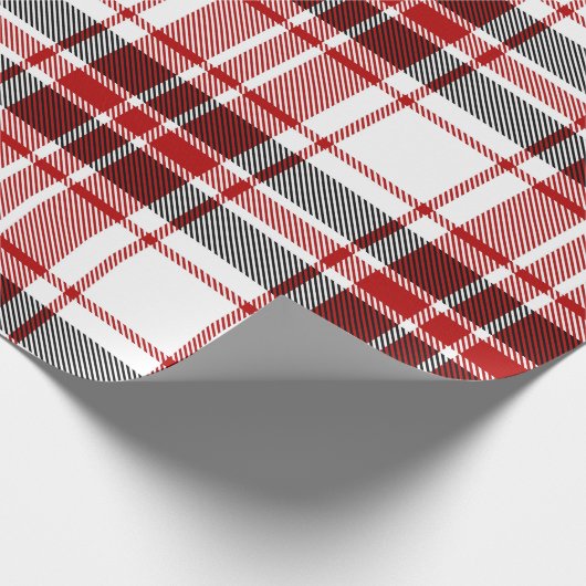Klassieke kerst Tartan Plaid Cadeaupapier (Hoek)
