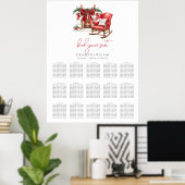 Klassieke Kerst Trouwen Zitting Grafiek Poster (Thuiskantoor)