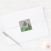 Klassieke kerst vierkante sticker (Envelop)