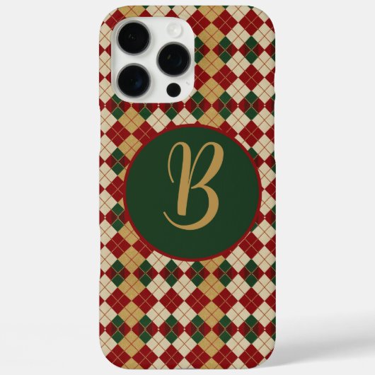 Klassieke, kerst / winter argyle patterned Case-Mate iPhone case (Achterkant)