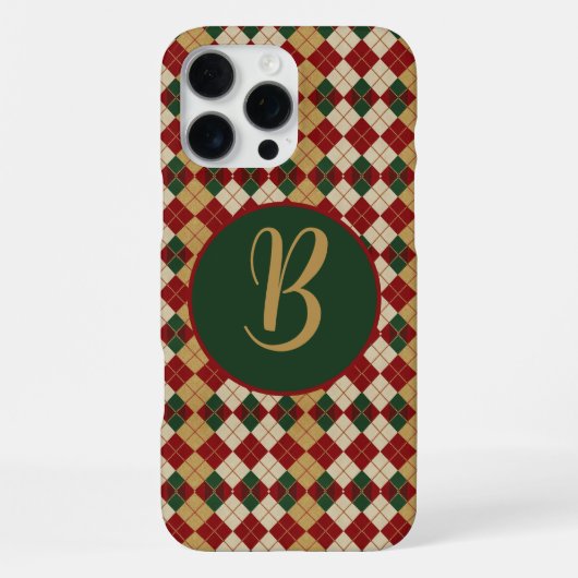 Klassieke, kerst / winter argyle patterned iPhone hoesje (Achterkant)