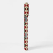 Klassieke, kerst / winter argyle patterned iPhone hoesje (Rechterkant)