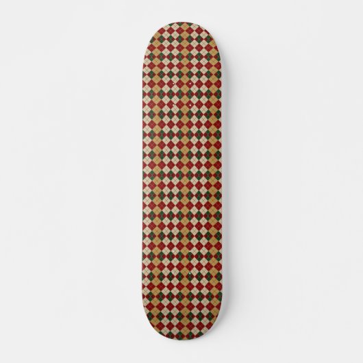 Klassieke, kerst / winter argyle patterned persoonlijk skateboard (Voorkant)