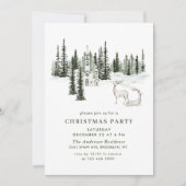 Klassieke Kerst Winter Forest Vakantie Kerstmis Kaart (Voorkant)