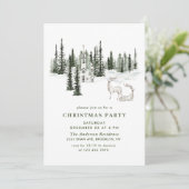 Klassieke Kerst Winter Forest Vakantie Kerstmis Kaart (Staand voorkant)