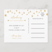 Klassieke Kerst Wit Foto Geboorte Aankondiging (Achterkant)