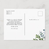 Klassieke Kerst Witte Eucalyptus Groene Foto Feestdagenkaart (Achterkant)