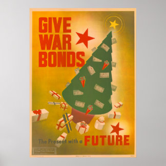 Klassieke Kerst WWII-obligatiecampagne Poster Kuns