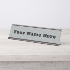 Klassieke Kerst Zilver Winter Effen Kleur Bureau Naambordje