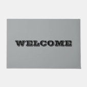 Klassieke Kerst Zilver Winter Effen Kleur Deurmat (Voorkant)