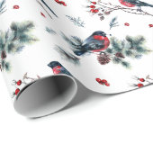 Klassieke kerstagevogels van de Klantenkwekerij RE Cadeaupapier (Rol Hoek)