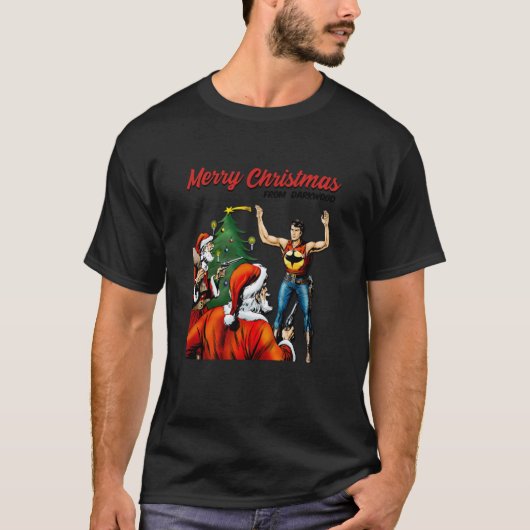 Klassieke kerstakerkomiek t-shirt (Voorkant)