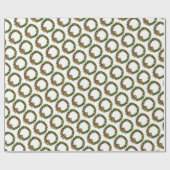 Klassieke kerstangel en Wreath Cadeaupapier (Vlak)