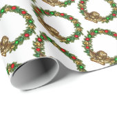 Klassieke kerstangel en Wreath Cadeaupapier (Rol Hoek)