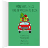 Klassieke kerstauto met cadeaus (Binnen (Rechts))