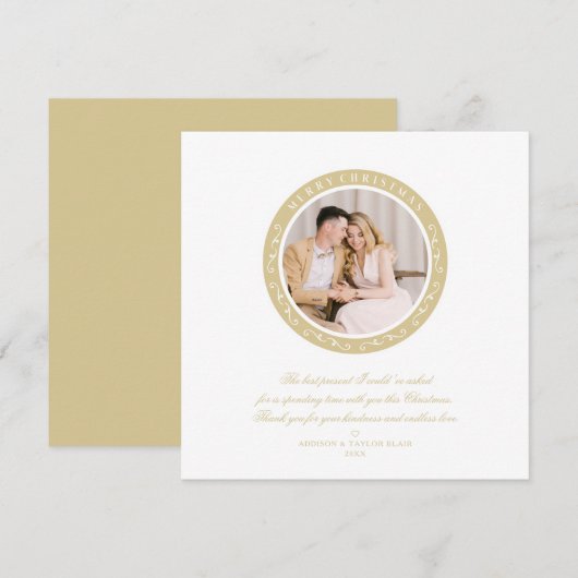 Klassieke kerstavond foto voor sierdoeleinden (Voorkant / Achterkant)