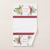 Klassieke Kerstbloemen Bad Handdoek (Handdoek)