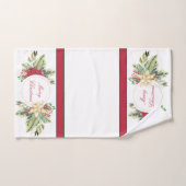 Klassieke Kerstbloemen Bad Handdoek (Handdoek)